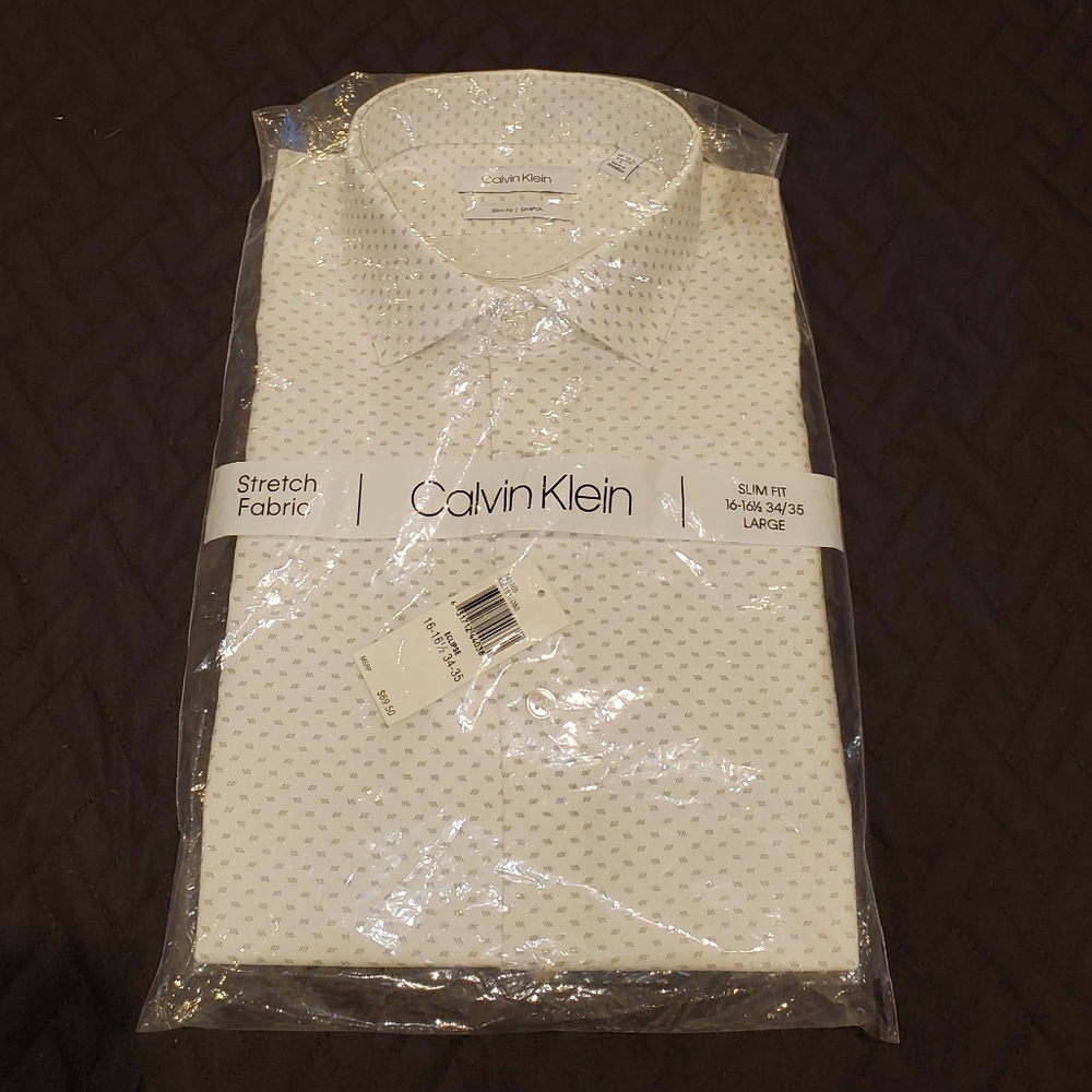 Calvin Klein white dress shirt slimfit
